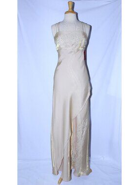 Juliet #1937 Floor Length Formal Evening Gown-Size 2X-GOLD-NWT